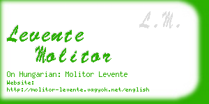 levente molitor business card